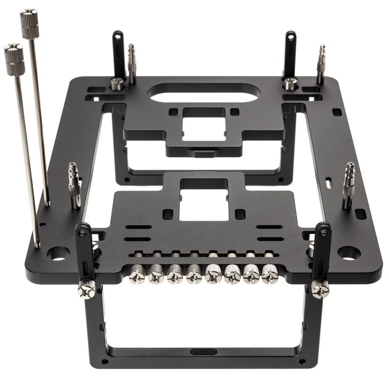 Streacom benchtable BC1 Mini V2 melns — kompakts, pasīvi dzesējams atvērta rāmja korpuss