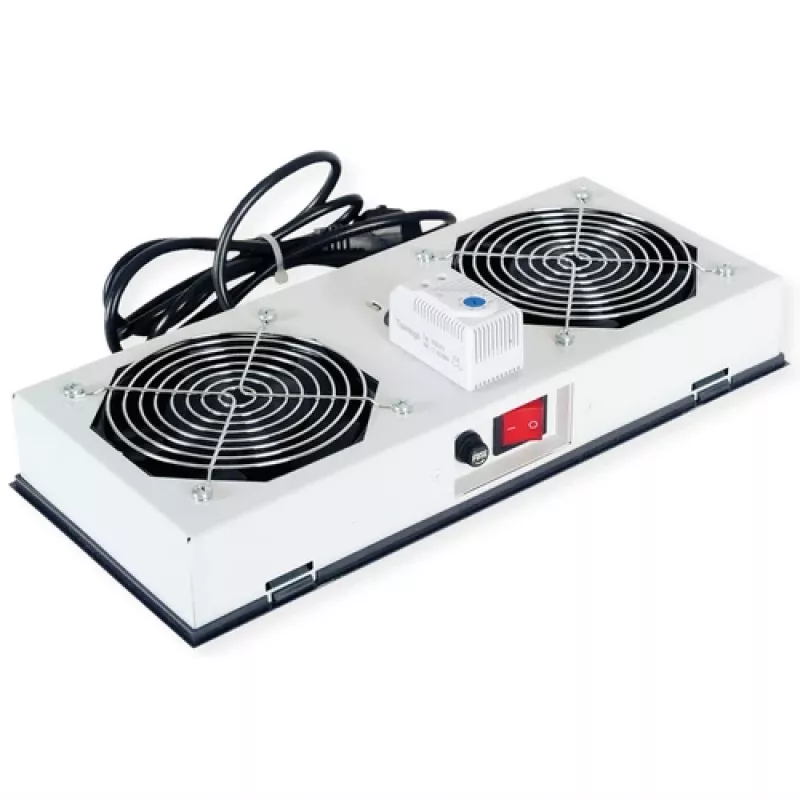 ROLINE ventilatora bloks 26.21.0019 — 2 ventilatori 19 collu sienas montāžas korpusam, pelēks