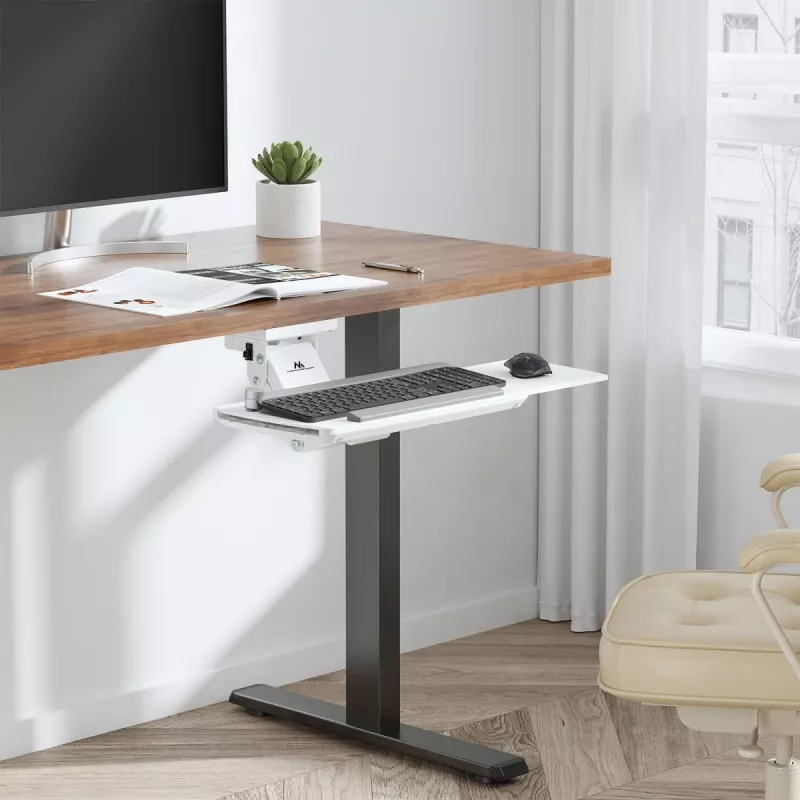 Tastatūras turētājs MACLEAN MC-156 W — regulējams zemgalda paliktnis, maks. slodze 5 kg