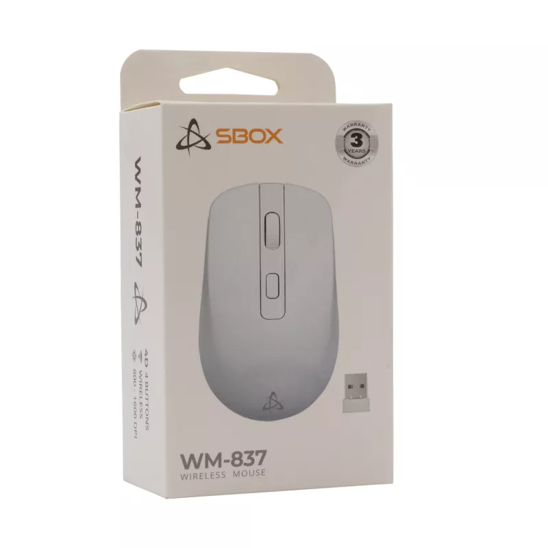 Pele SBOX WM-837 balta USB Type-A