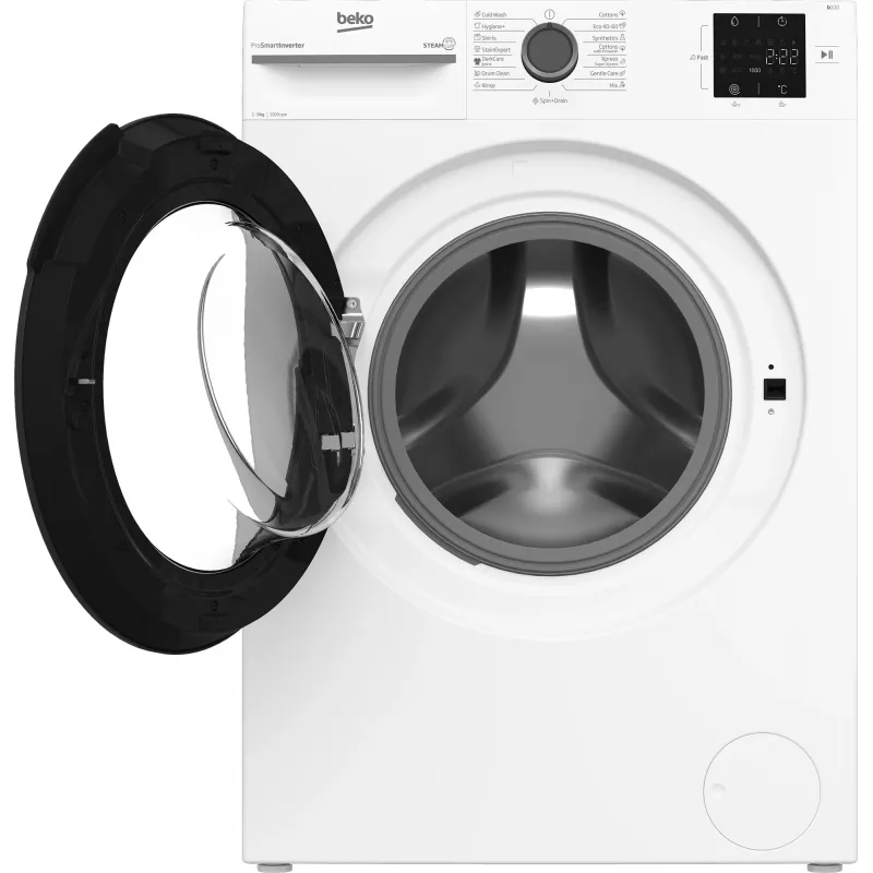 BEKO veļas mazgājamā mašīna BM1WFSU39223WA, 9 kg, energoefektivitātes klase B, 1200 apgr./min, dziļums 54,6 cm