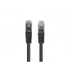 Ethernet komutācijas kabelis LANBERG Cat6 U/UTP PCF6-20CC-0100-BK, 1 m, melns, RJ-45, 250 MHz, CCA