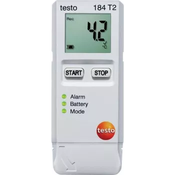 TESTO 184 T2 temperatūras datu reģistrators, datu ierakstītājs, 40000 izmērīto vērtību, -35 ... +70 °C, 0,1 °C (0572 1842)