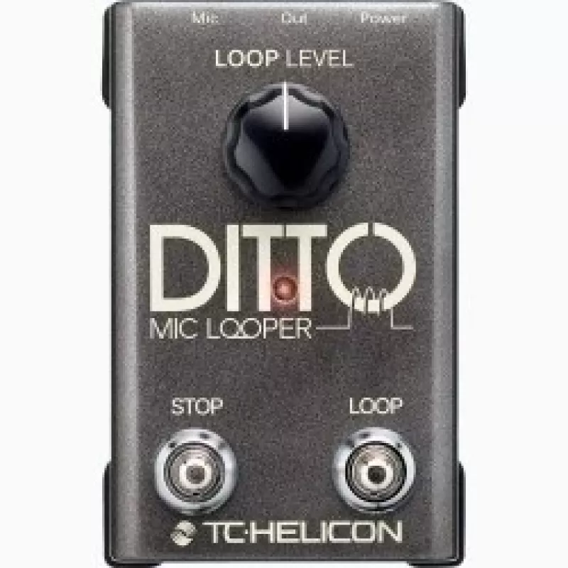Mikrofona cilpotājs TC-Helicon Ditto Mic Looper ar mikrofona ieeju (modelis 000-DDU01-00010)