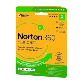 Norton 360 Standard | 1 ierīce | 1 gads | 10 Gb mākoņkrātuve | ES | NE ABON.