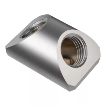 EK Water Blocks EK-Quantum Torque Adapter 90 grādu G1/4 iekšējā vītne uz G1/4 iekšējo vītni — satīna titāns