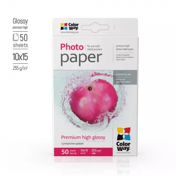 Fotopapīrs ColorWay PSG2550504R glancēts 255 g/m² 10x15 cm 50 loksnes