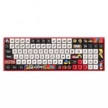 Ducky IQUNIX F97 Graffiti Blaze bezvadu spēļu tastatūra, RGB, Moonstone-Turbo slēdži