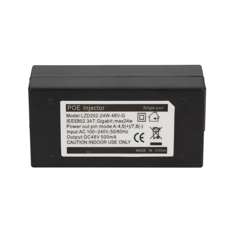 Extralink POE-48-24W-G barošanas bloks, 48V, 0,5A, 24W, Gigabit, komplektā kabelis 802.3af/at