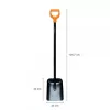 Fiskars Solid cieta metāla lāpsta ar D formas rokturi
