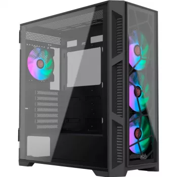 PONOS Ultra, Midi Tower, dators, melns, ATX, EATX, micro ATX, Mini-ITX, SPCC, korpuss