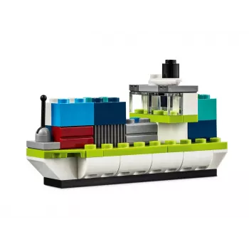 LEGO Classic Creative Vehicles Colourful Model Cars Kit Featuring a Police Car Toy & 11023 Classic zaļa Baseplate Square 32x32 Stud Building Grass