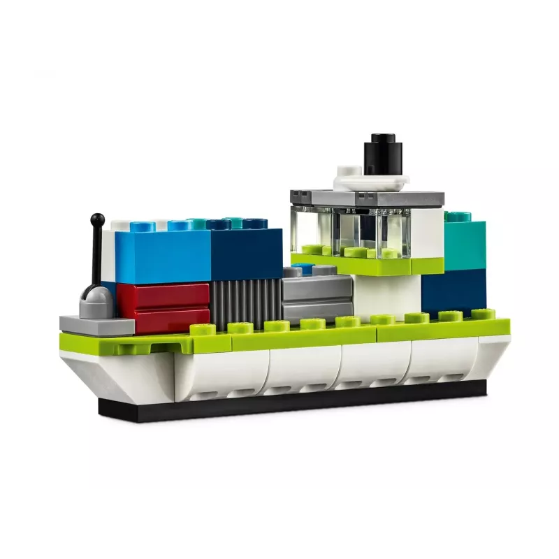 LEGO Classic Creative Vehicles Colourful Model Cars Kit Featuring a Police Car Toy & 11023 Classic zaļa Baseplate Square 32x32 Stud Building Grass
