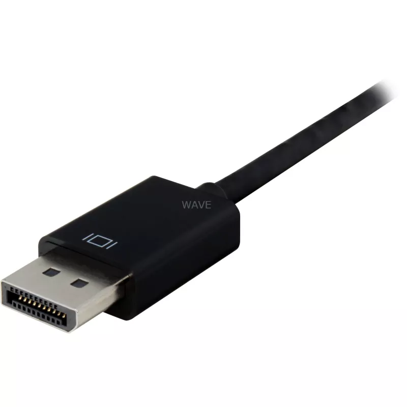 DisplayPort 1.2 > DVI24+1 pārveidotājs, kabelis melns, 15 cm