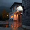 Maclean MCE442 saules lampa LED prožektors ar kustības sensoru, prožektors uzstādīšanai pie sienas, krēslas sensors, IP44, 6W, 6000K