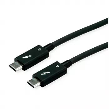 USB kabelis ROLINE 11.02.9043 0,5 m USB 3.2 Gen 1 USB C melns