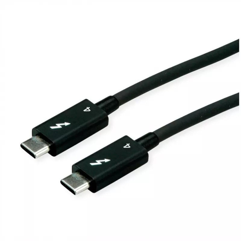 USB kabelis ROLINE 11.02.9043 0,5 m USB 3.2 Gen 1 USB C melns