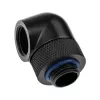 Adapter 90° G1/4 collas vīrišķais pret G1/4 collas sievišķo grozāms, XSPC, melns, 4 gab.