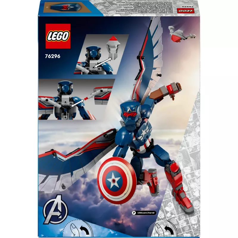 LEGO MARVEL 76296 Jaunā Kapteiņa Amerikas konstrukcijas figūra