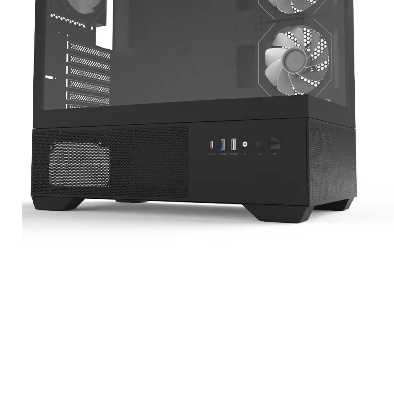 PC korpuss CHRONIX V2 Mid Tower ARGB ventilators x3 melns