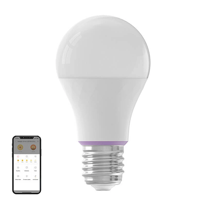 Viedā LED spuldze Yeelight E27 W4, regulējama, 9W, 806 lm, 2700–6500K, Wi‑Fi (2,4 GHz), E27 ligzda, balta