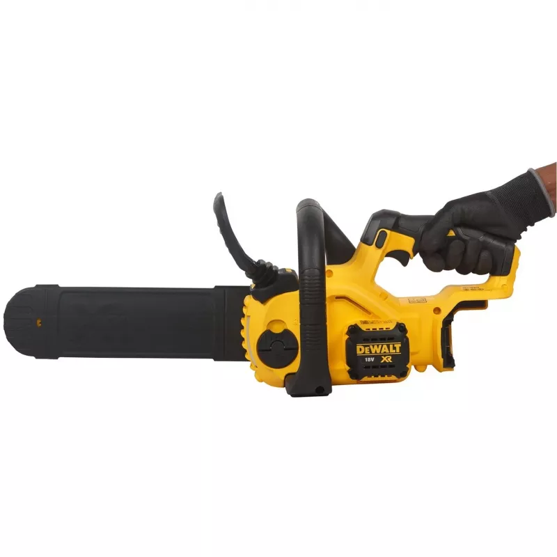 Motorzāģis DeWALT DCM565N-XJ — bezvada, darbināms ar baterijām, 30 cm sliede, 5 Ah baterijas ietilpība, 0,14 l eļļas tvertne