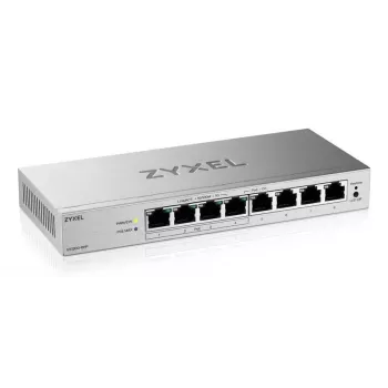 Zyxel GS1200-8HPV3 pārvaldāms L2 līmeņa Gigabit Ethernet (10/100/1000) slēdzis ar PoE atbalstu, pelēks, galda tipa