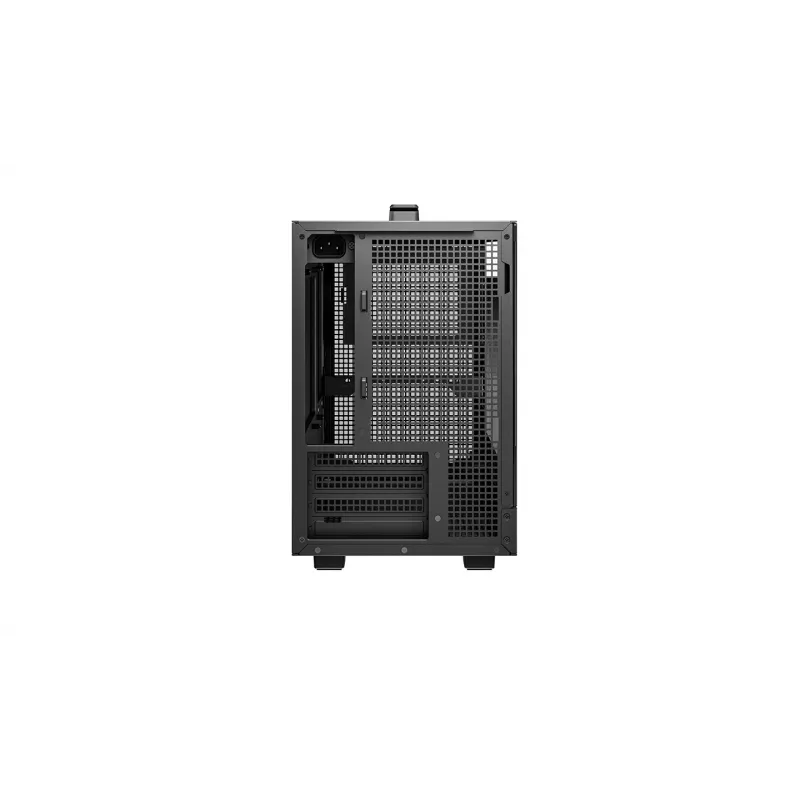 Datora korpuss DeepCool CH160 PLUS Small Form Factor SFF ATX/mATX, rūdīts stikls, USB-C, melns