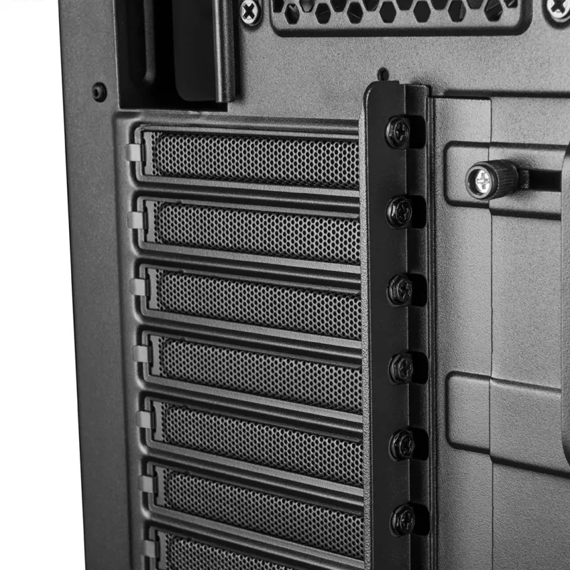 PC korpuss MODECOM Oberon Pro Midi Tower — melns, atbalsta ATX/microATX/ITX, 7 paplašināšanas sloti, līdz 395 mm GPU, 5 HDD/3 SSD nodalījumi