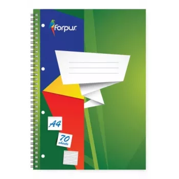 Vingrinājumu burtnīca ar spirāli Forpus, A4/70, līniju, mīksts vāks 0722-022