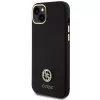 GUESS | GUHCP15M4DGPK | Aizmugurējais vāciņš | Apple | iPhone 15 Plus/14 Plus | TPU, Silikons, Mikrošķiedra | Melns