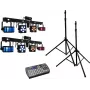 LED lāzerstaru komplekts EUROLITE 2x KLS PRO ar Easy Show un 2x M-4 statīviem