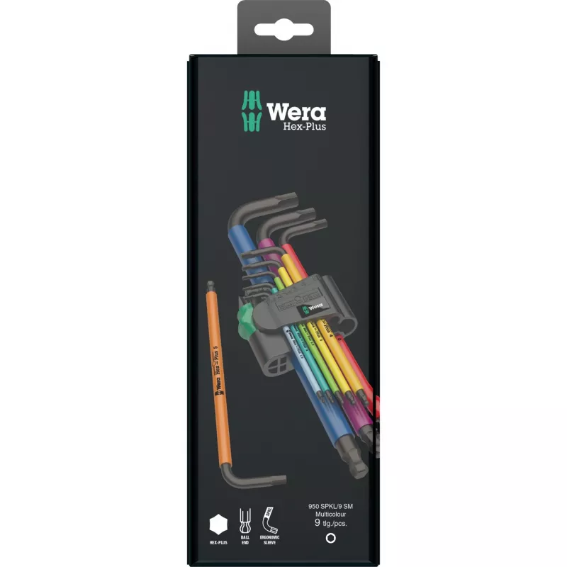 L-veida sešstūra atslēgu komplekts Wera 950 Spkl9
