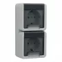 Kontaktligzda Schuko Gira 4780 30 — 250 V, 16 A, pelēka, plastmasas korpuss