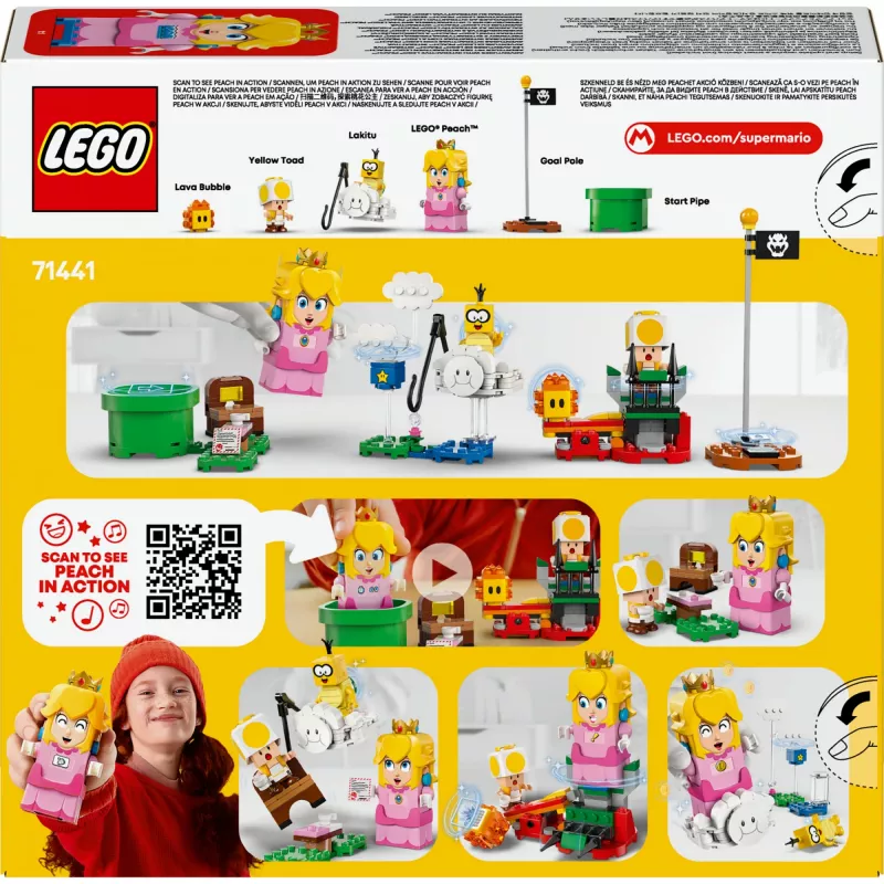 LEGO 71441 Super Mario interaktīvā LEGO Peach figūras komplekts, saderīgs ar LEGO sistēmu