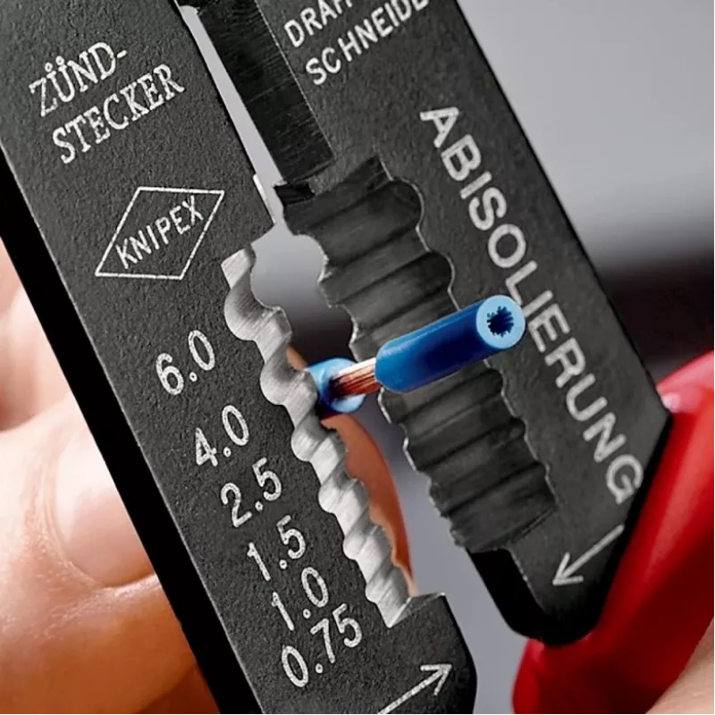 Knipex 97 21 215 B presēšanas instruments melns, zils, sarkans