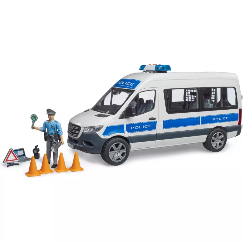 Mercedes-Benz Policijas Sprinter komplekts ar figūru un gaismas/skaņas moduli