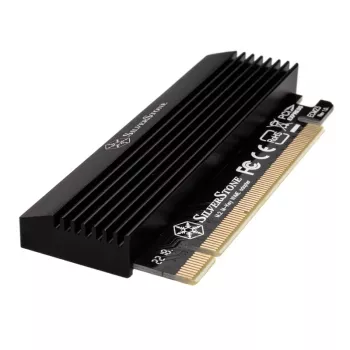 M.2 PCIe x4 adapteris ar dzesētāju SILVERSTONE SST-ECM23 — M.2 NVMe uz PCIe x4 (ar aktīvo dzesēšanu)