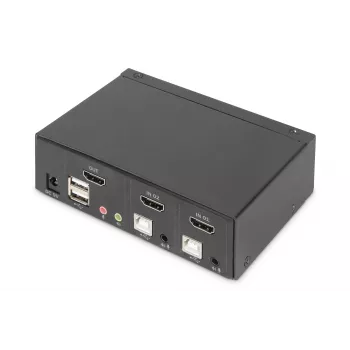 KVM slēdzis Digitus 2 pieslēgvietu viens displejs 4K HDMI