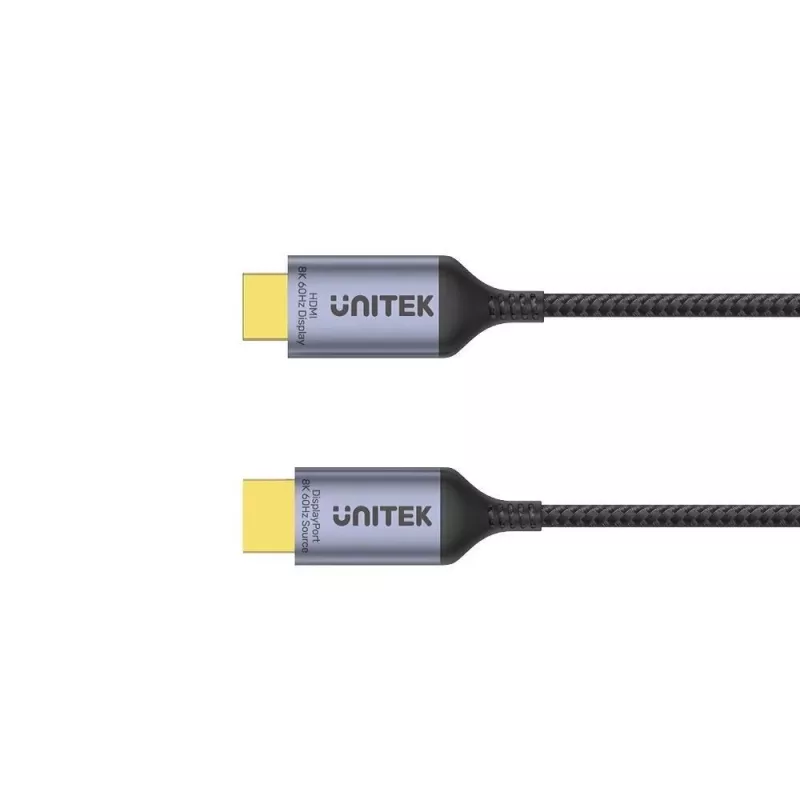 UNITEK KABELIS DISPLAYPORT 1.4 UZ HDMI 2.1, 8K, 1,8 M