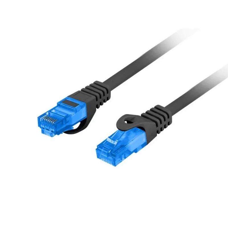 LANBERG Cat6a S/FTP RJ-45 tīkla kabelis PCF6A-10CC-0500-BK, 5 m, LSZH, 26 AWG, CCA, melns