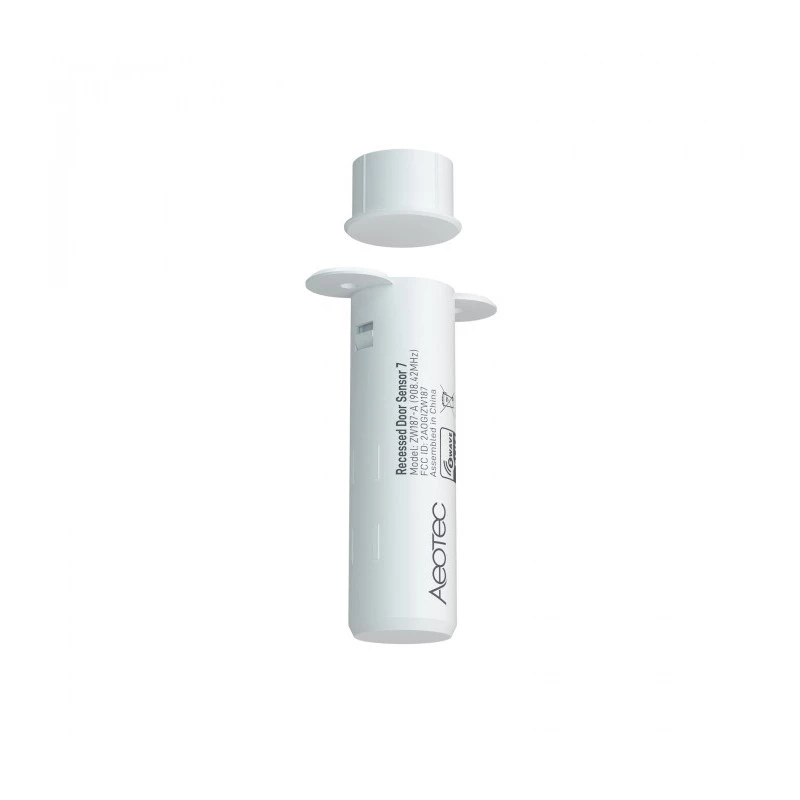 Padziļināts durvju sensors AEOTEC Recessed Door Sensor 7 Z-Wave Plus V2 balts — slēpts kontakta sensors durvīm/rāmjiem