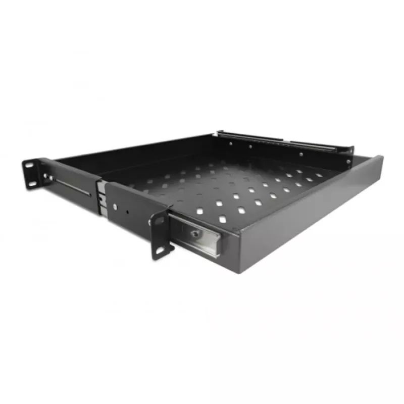 Delock - plaukta atvilktne - melna - 1U - 48,3 cm (19 inch)