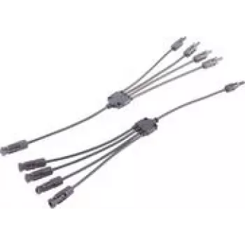 shiverpeaks ®-PV4 T-Adapter Cable Set, 4/1, 6mm², Melns/Melns, 30cm (BS02-21054)