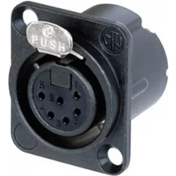 Neutrik NC6FD-LX-B-CON savienojamības piederums, melns