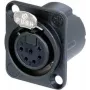 Neutrik NC6FD-LX-B-CON savienojamības piederums, melns