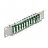Fiber Optic Patch Panel DeLOCK 10 inch 12 Port LC Quad Zaļš 1U Pelēks