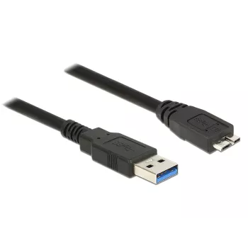 USB kabelis DeLOCK 85074 USB 3.2 Gen 1 2m USB A Micro-USB B Melns