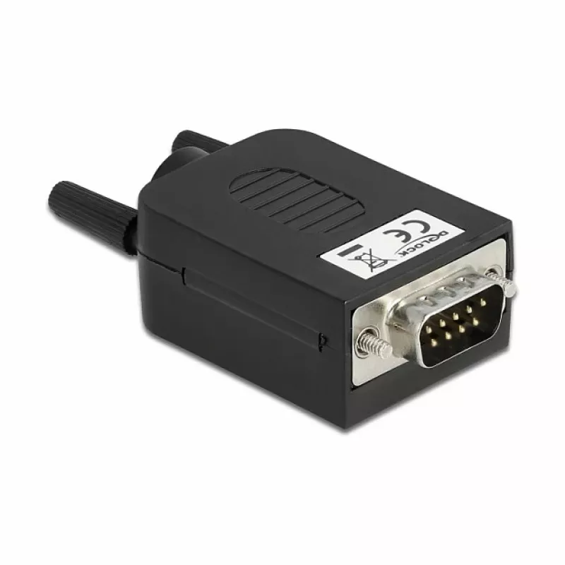 Vadu savienotājs DeLOCK 66232 Sub-D 9 10 kontaktu spaiļu bloks Melns