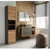 Vannas istabas glabāšanas skapis top e shop S40 ANTRACYT/ARTISAN, brīvstāvošs, 400×300×1700 mm, 6 plaukti, 2 durvis